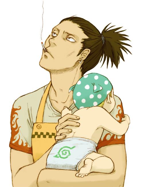 Shikamaru and his blonde baby